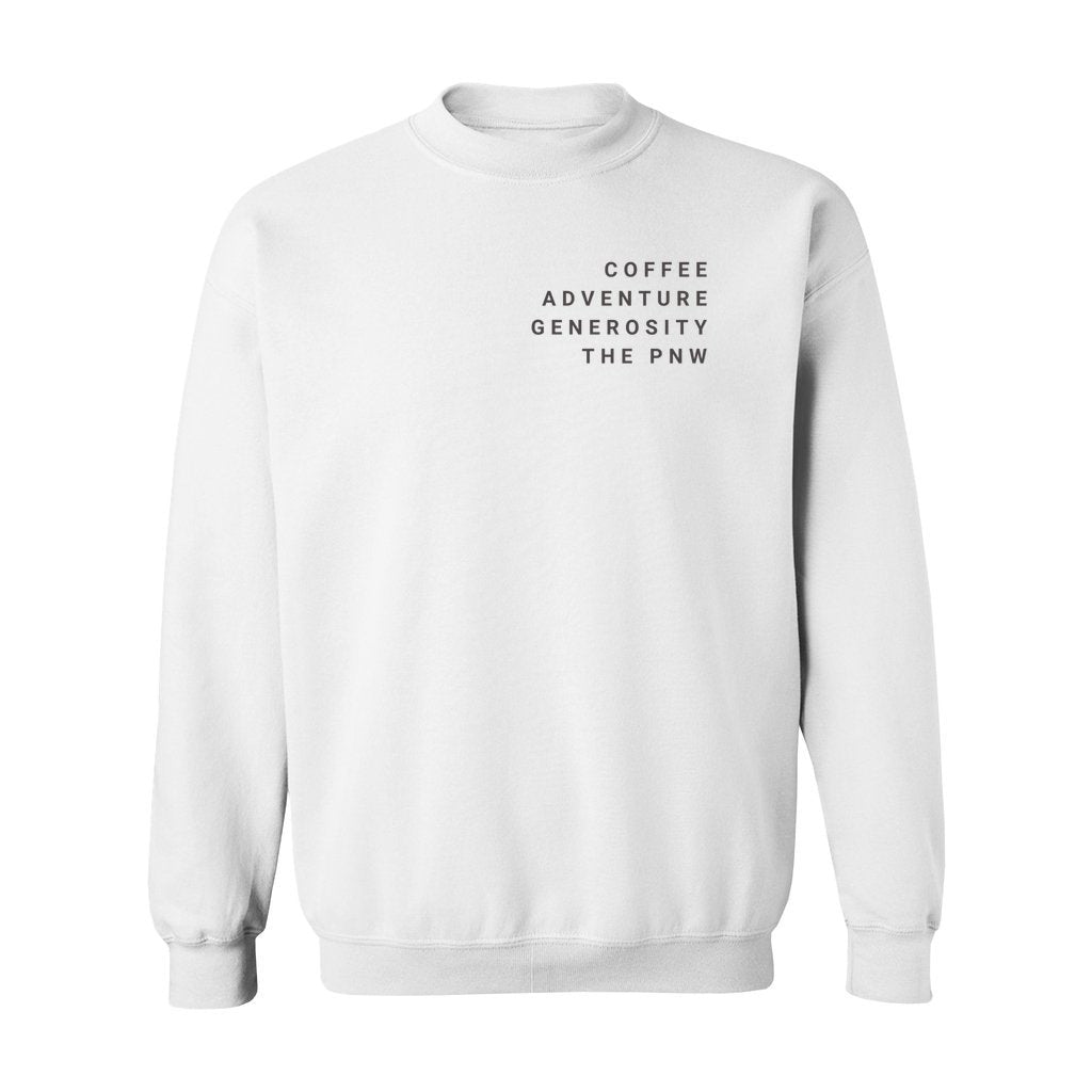 Coffee Adventure Generosity The PNW Crewneck – IMPACT COLLECTION